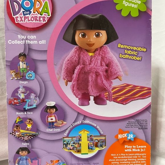 Dora the Explorer Vintage Poseable Figure Fisher Price Nick JR Bedtime Dora NIB - Picture 2 of 2